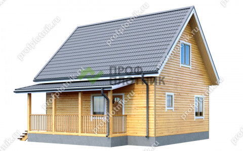 Проект дома из бруса ДК-166 7х8, площадью 87 м2 под ключ в Москве и Московской области