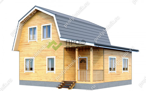 Проект дома из бруса ДК-173 8х9, площадью 86 м2 под ключ в Москве и Московской области