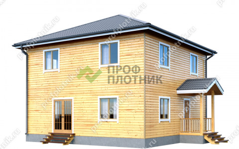 Проект дома из бруса ДК-184 9х9, площадью 141 м2 под ключ в Москве и Московской области