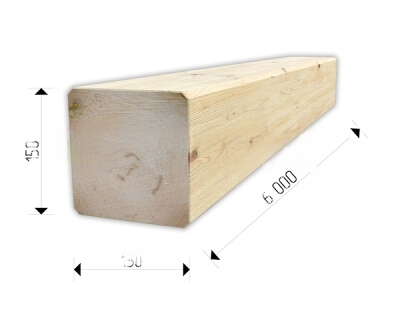 Обрезной брус 150х150 мм